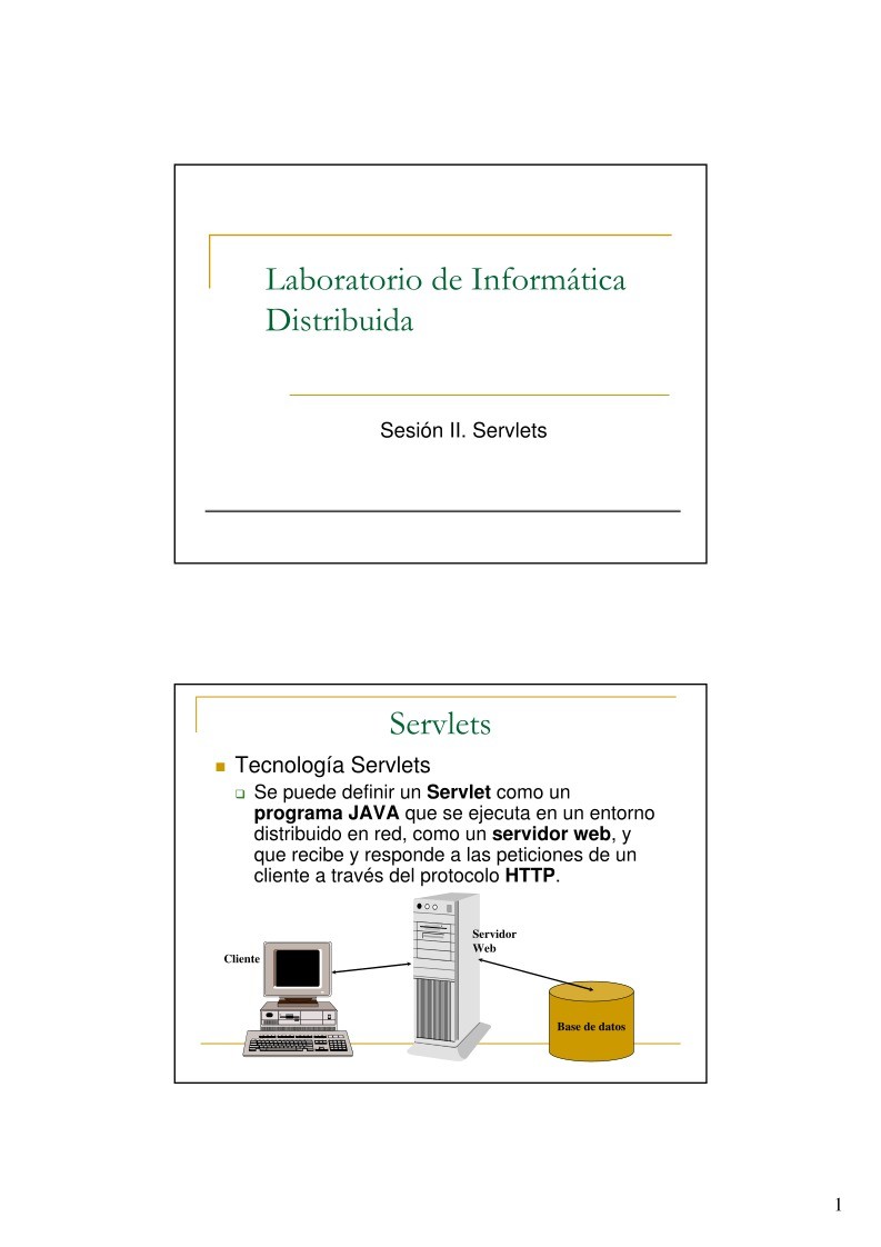 Imágen de pdf Sesión II - Servlets